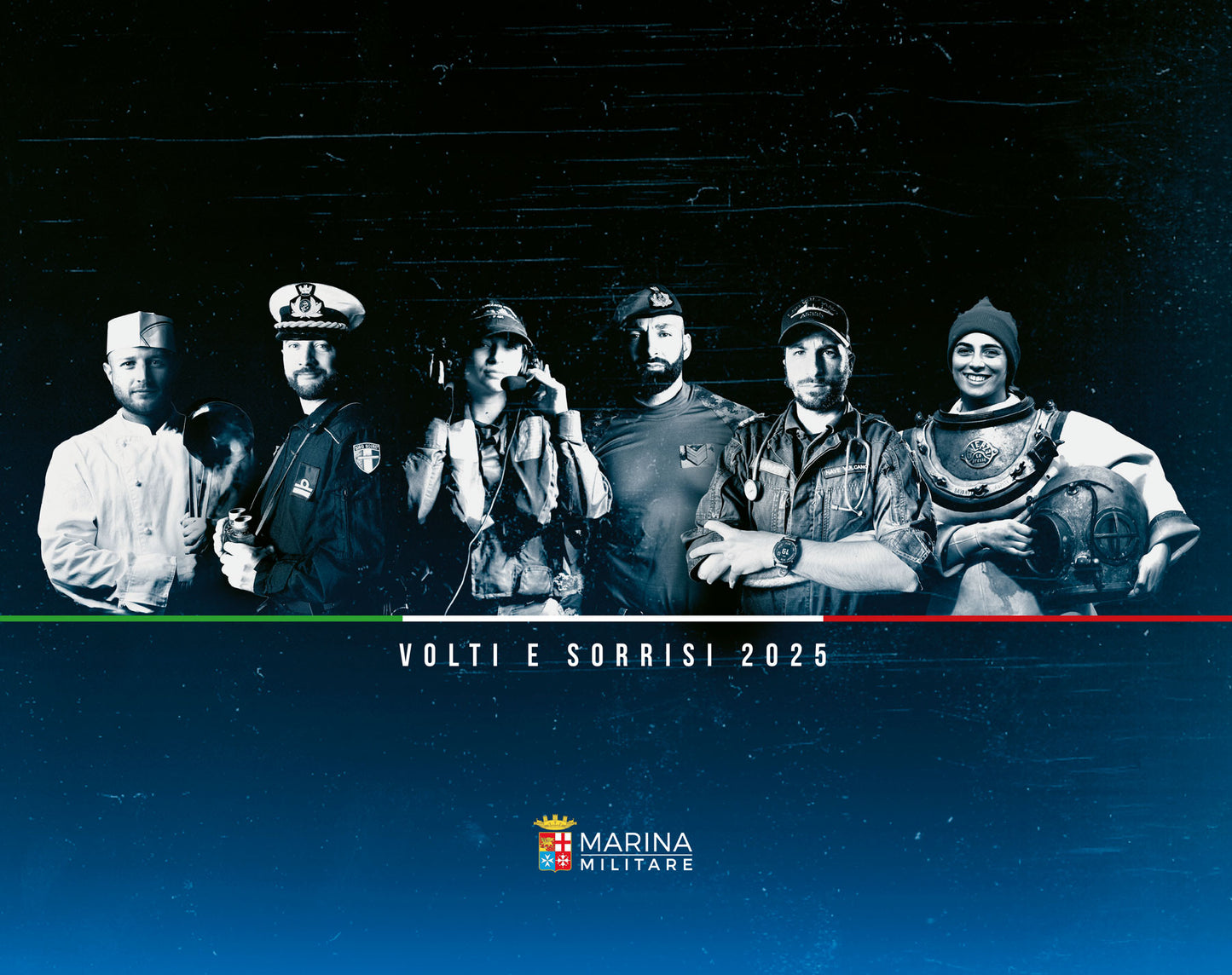 Calendario Marina Militare 2025 - da parete. Volti e sorrisi