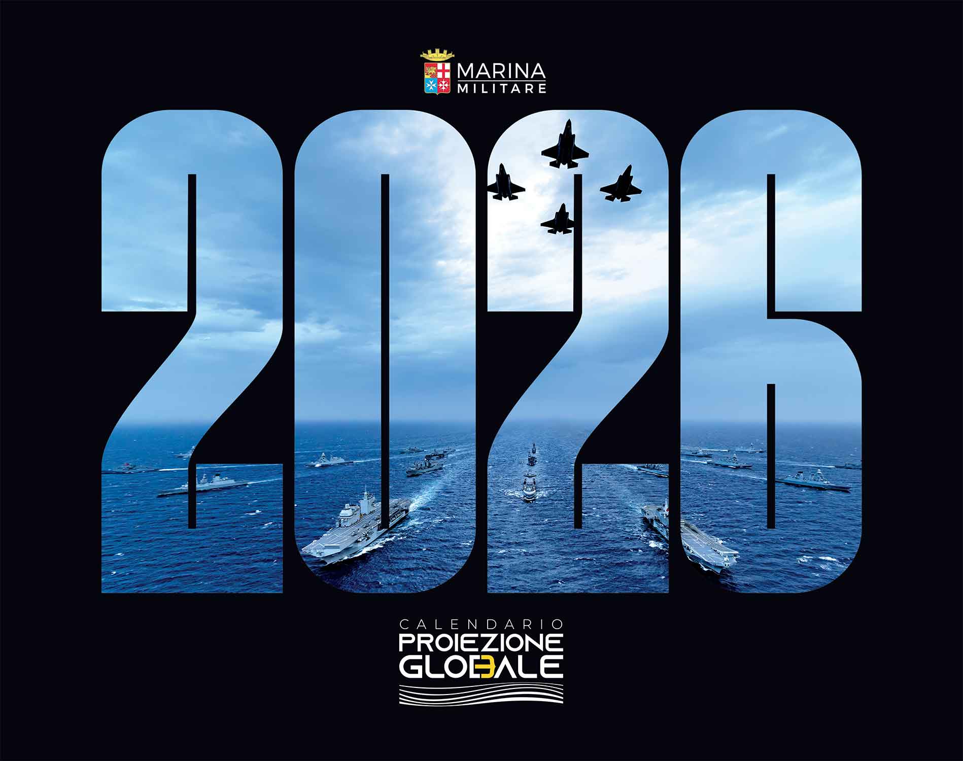 Calendario Marina Militare 2026 - da tavolo . Proiezione Globale