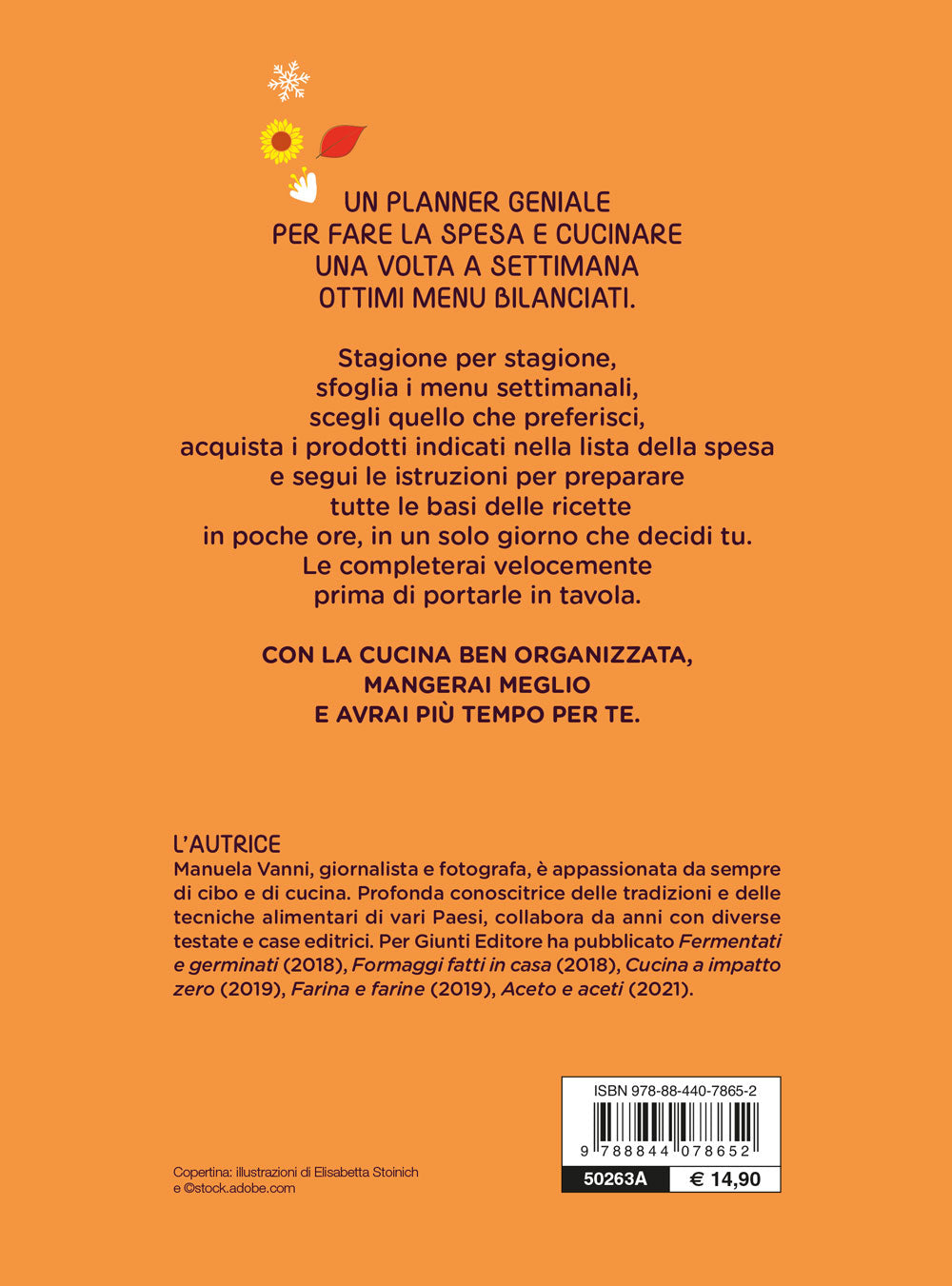 Kitchen planner. fare la spesa e cucinare una volta a settimana con i prodotti di stagione