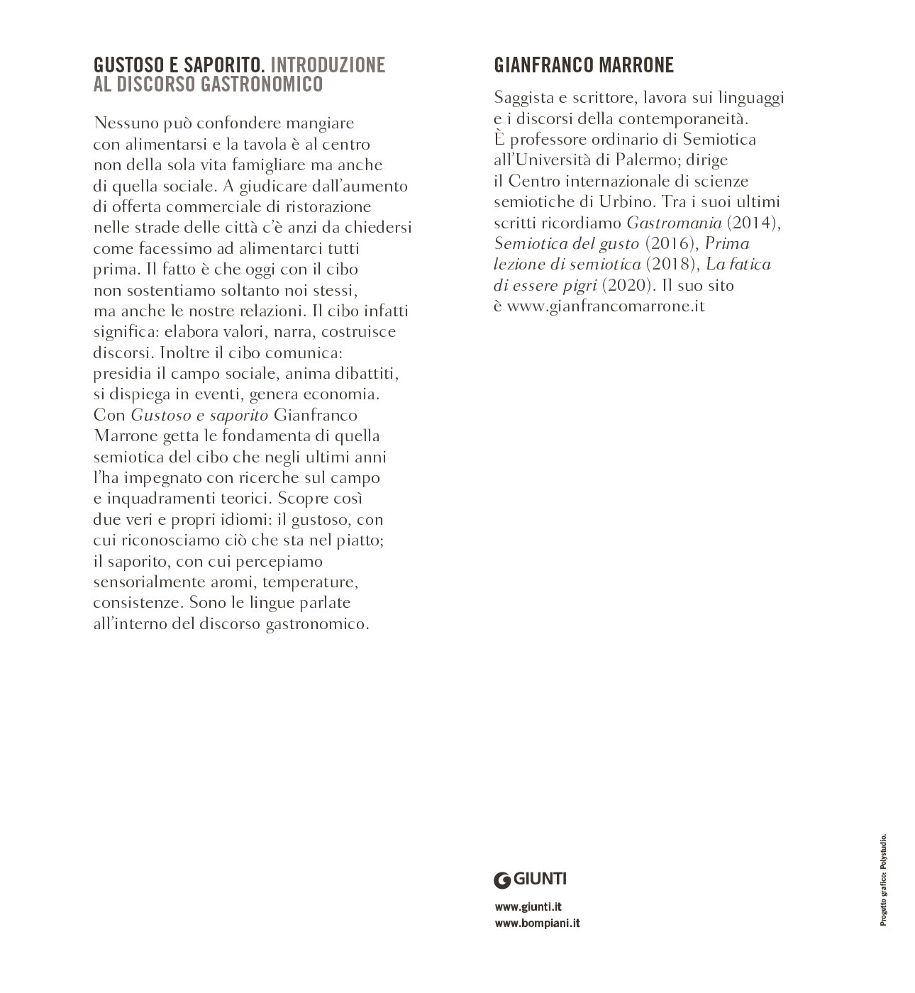 Gustoso e saporito. Introduzione al discorso gastronomico