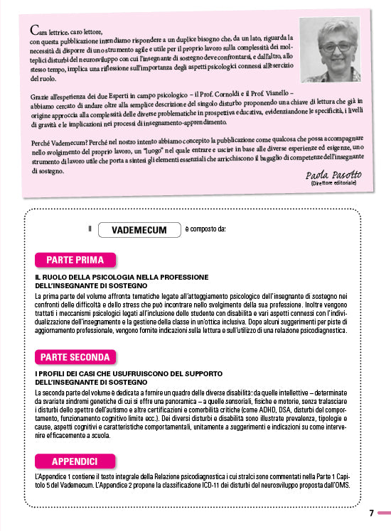Vademecum di Psicologia per insegnanti di sostegno. Dall'esercizio del ruolo all'analisi dei problemi del neurosviluppo