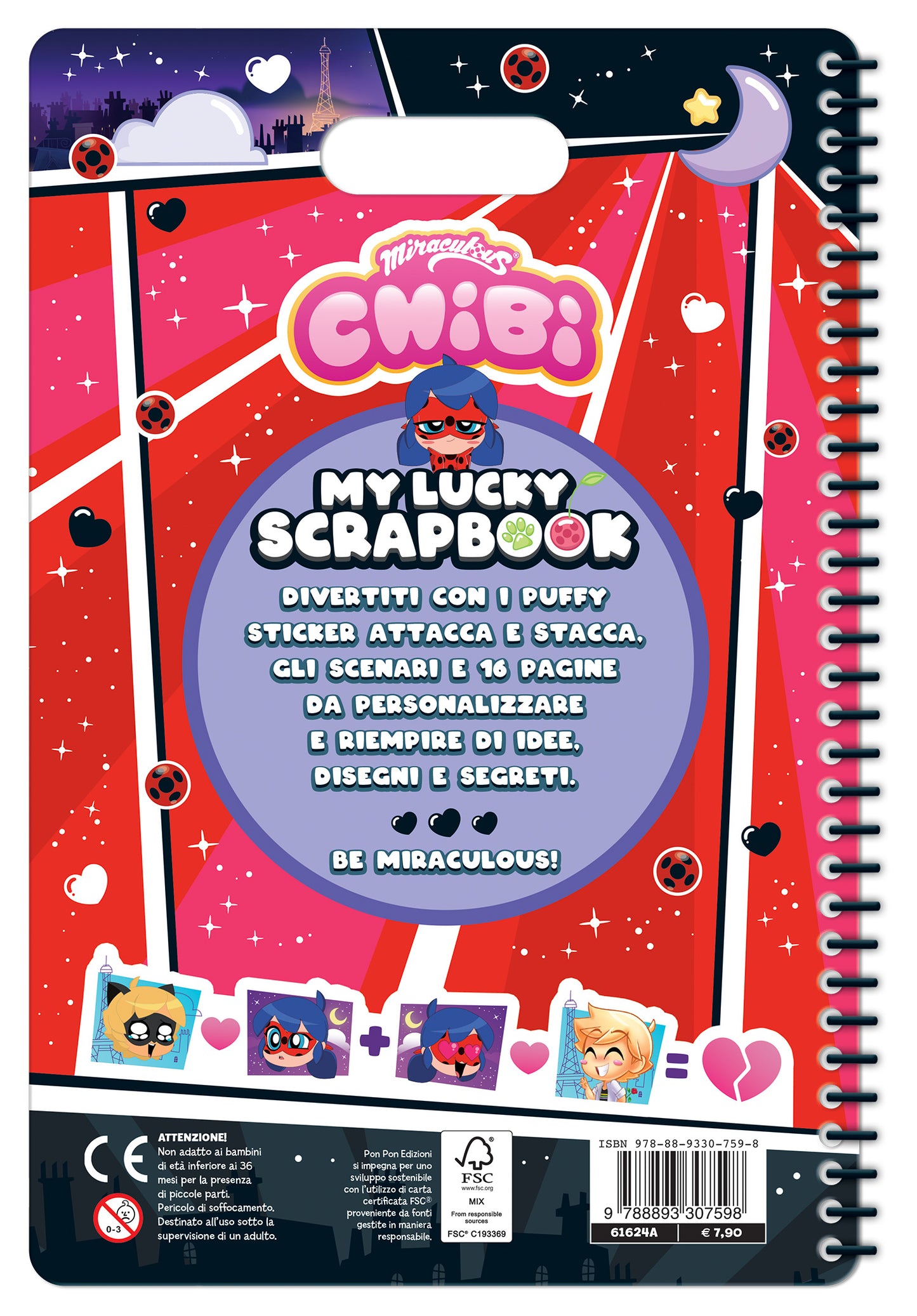Miraculous. Puffy sticker. My lucky scrapbook