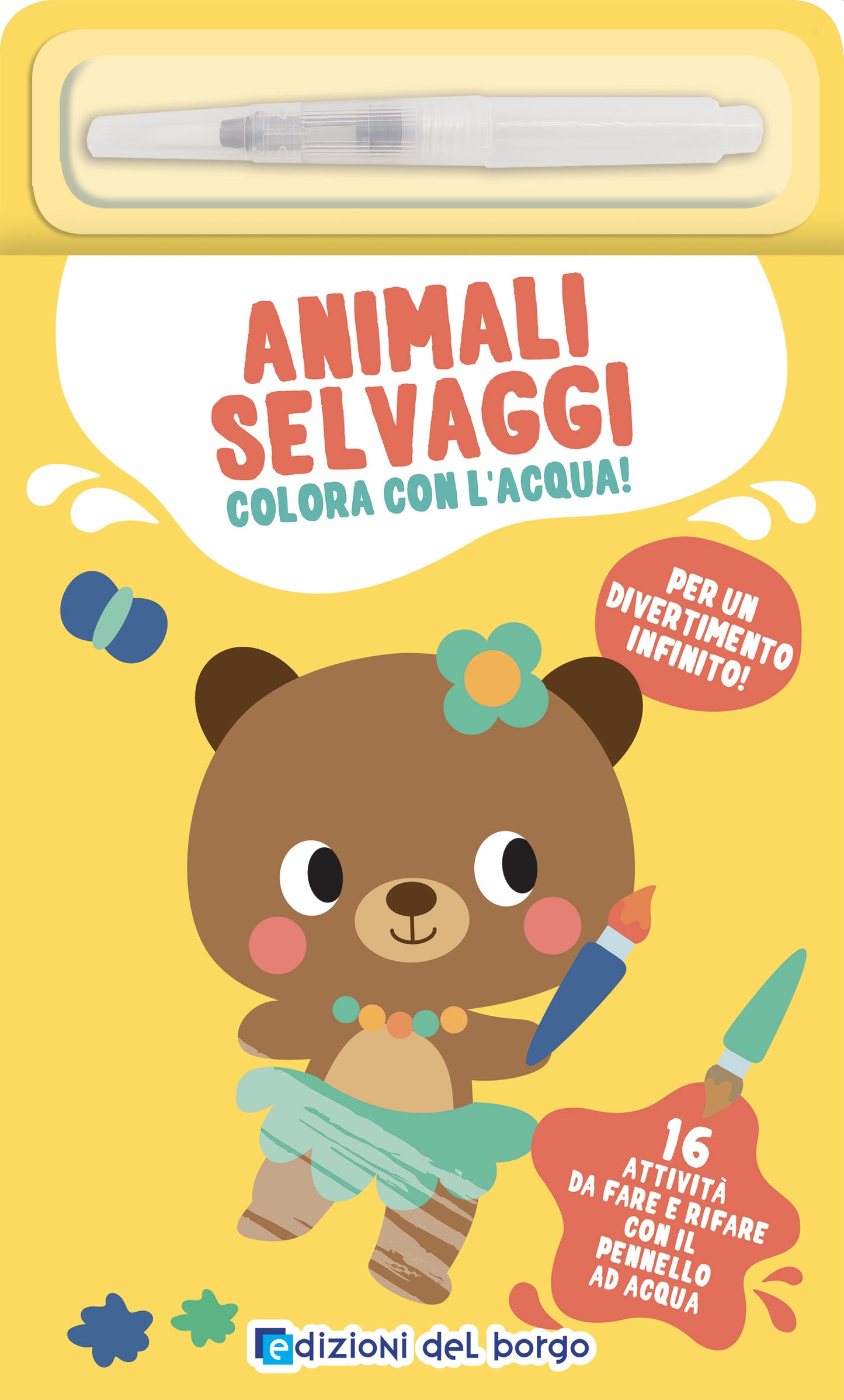 Animali selvaggi. Colora con l'acqua