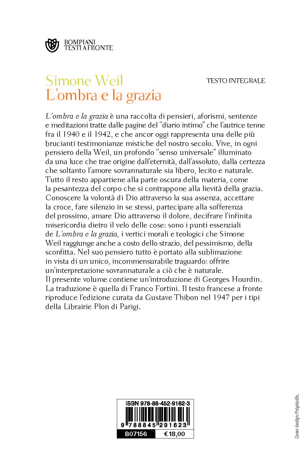 L'ombra e la grazia. Testo francese a fronte