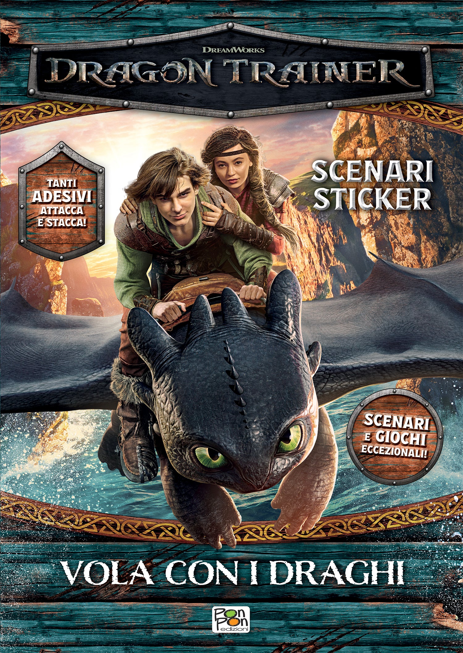 Dragon Trainer. Scenari sticker. Vola con i draghi