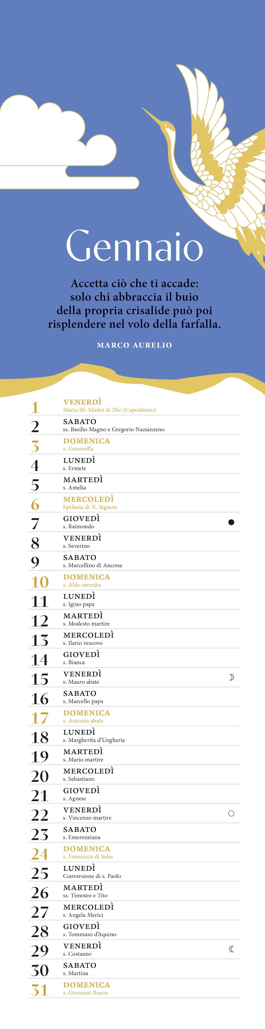 Giappone Kintsuroi Calendario 2027