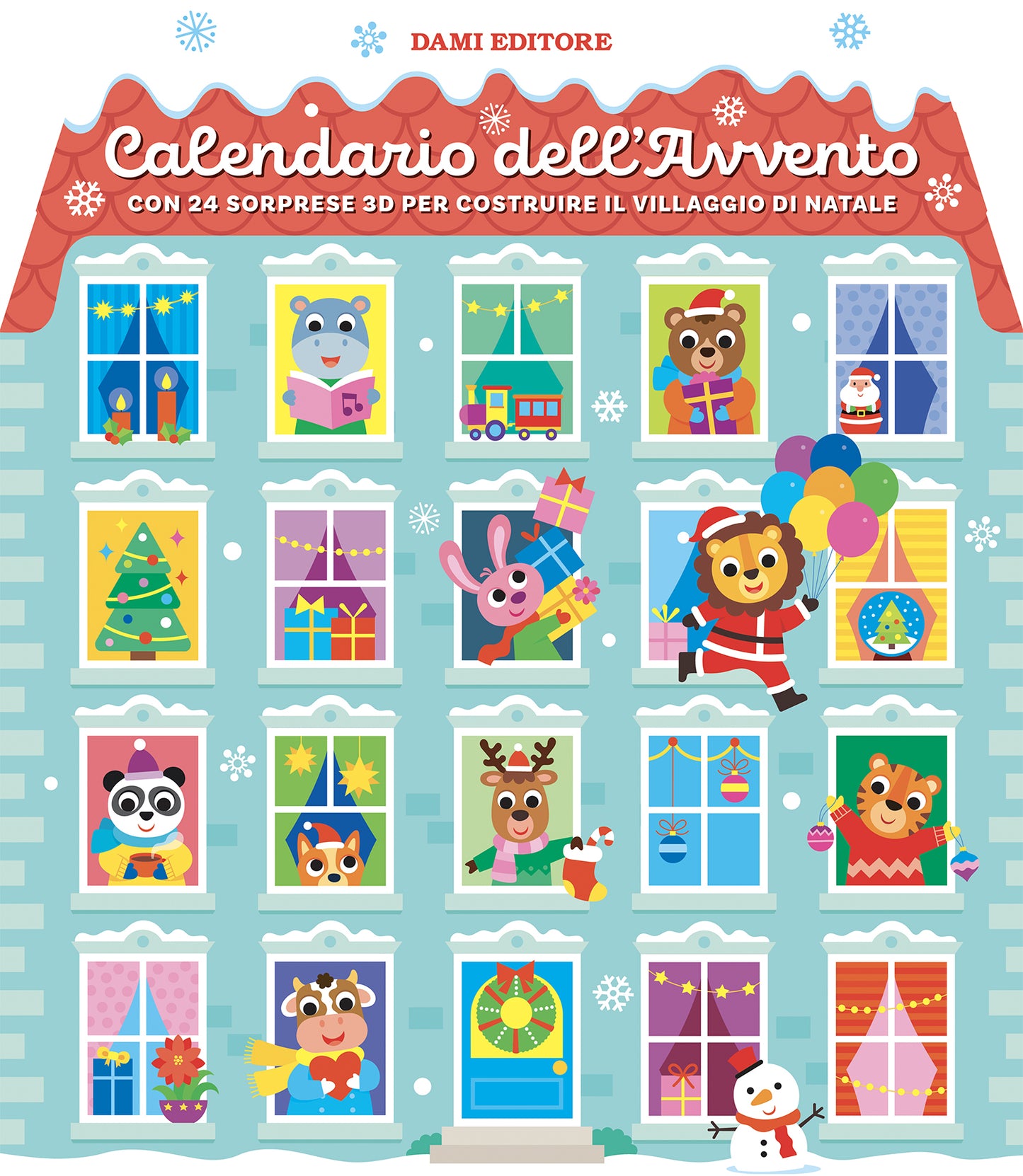 Calendario dell'Avvento. con 24 sorprese 3D per costruire il villaggio di Natale