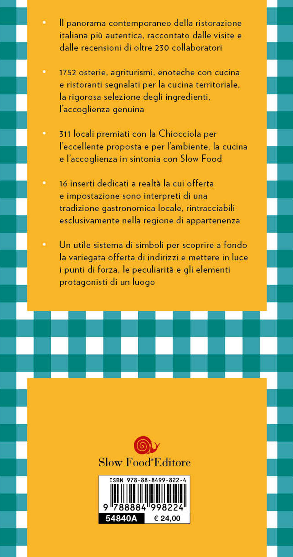 Osterie d'Italia 2024. Sussidiario del mangiarbene all'italiana