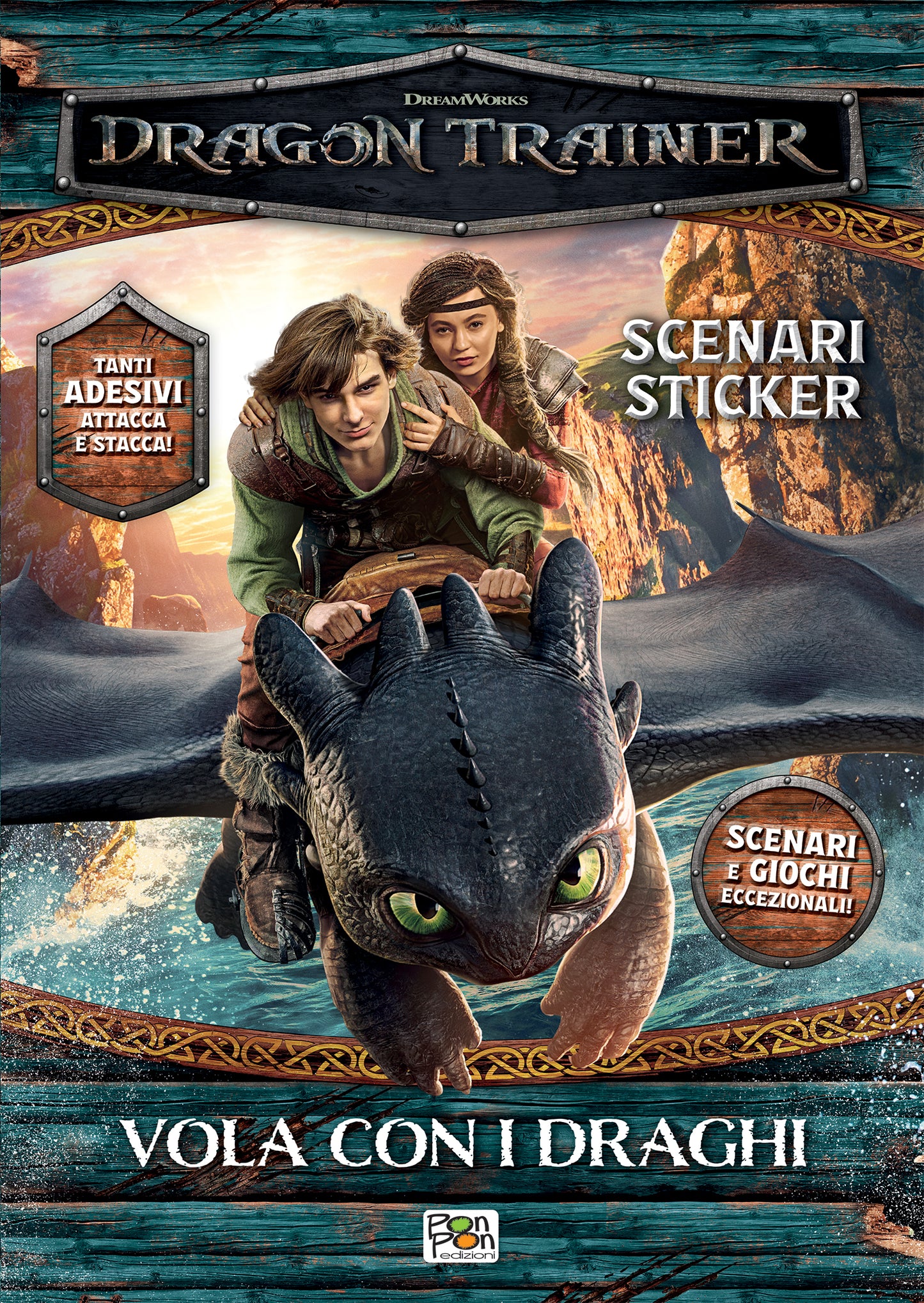 Dragon Trainer. Scenari sticker. Vola con i draghi
