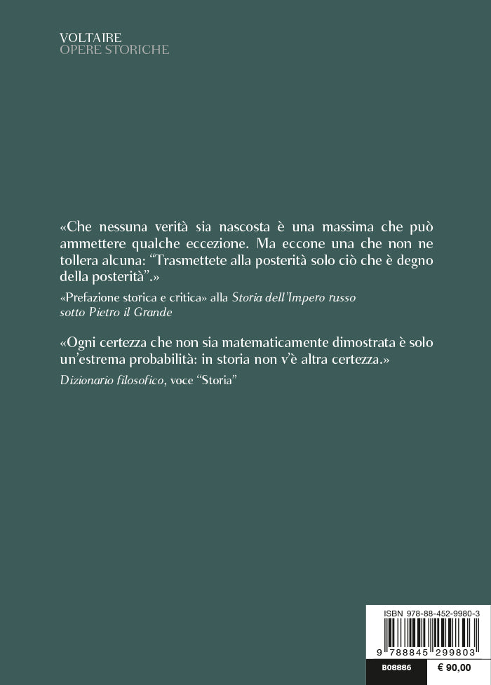 Opere storiche. Testo francese a fronte