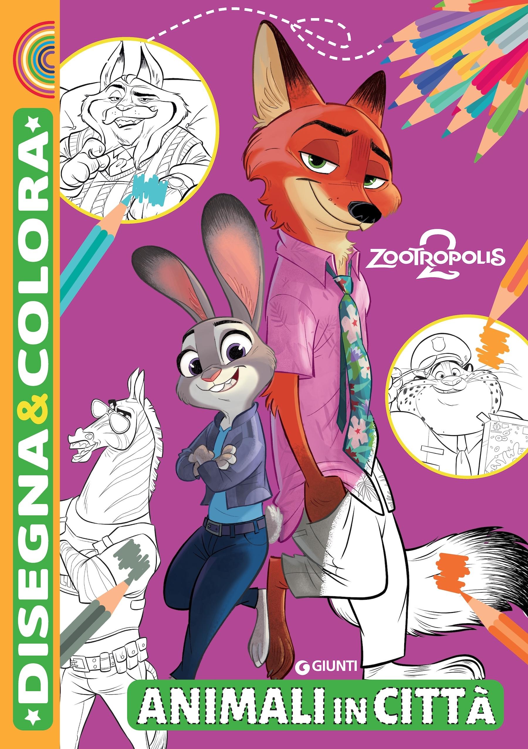 Animali in città Disegna e colora Zootropolis 2