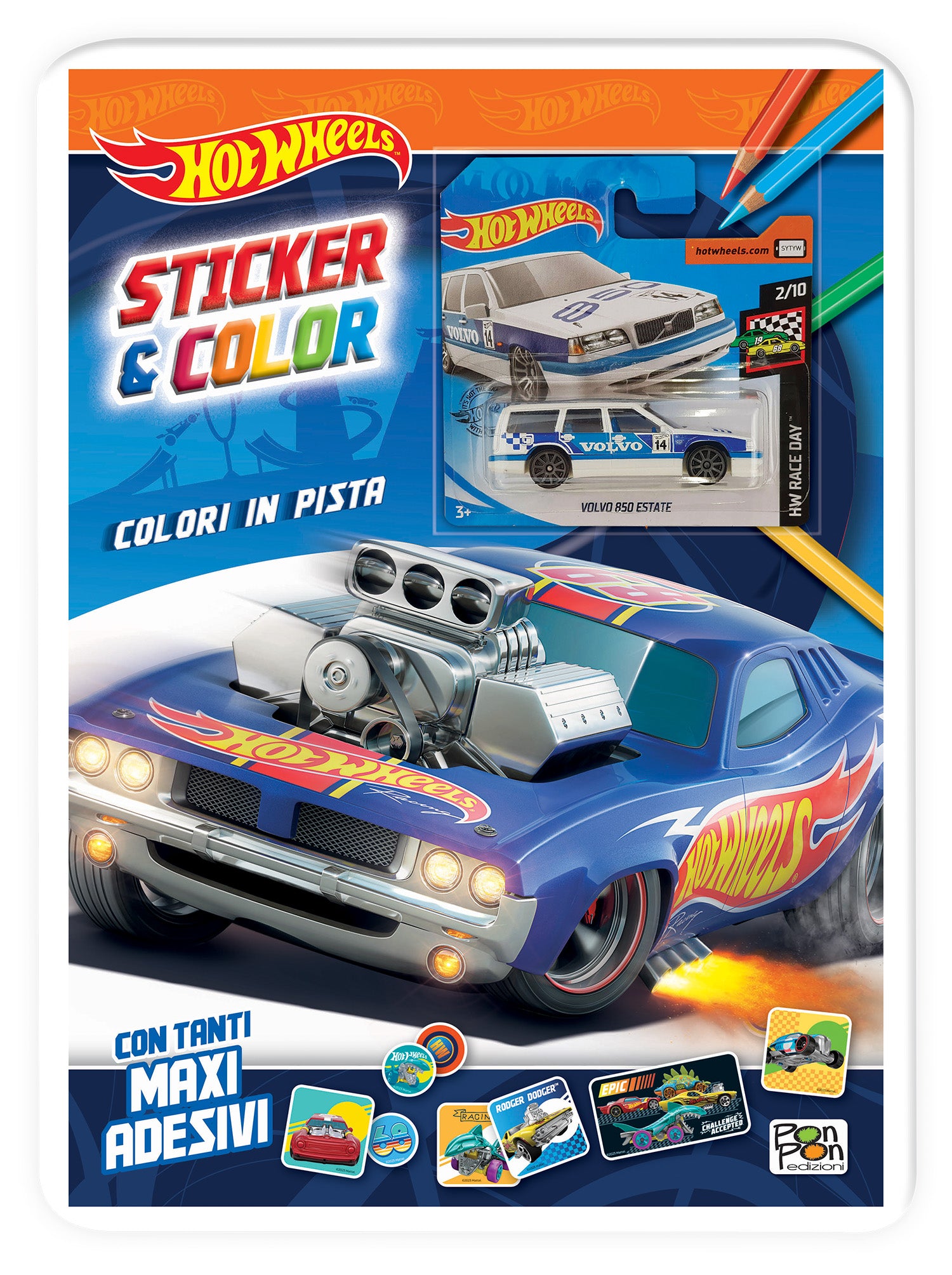 Hot Wheels. Activity con gadget. Colori in pista + Auto