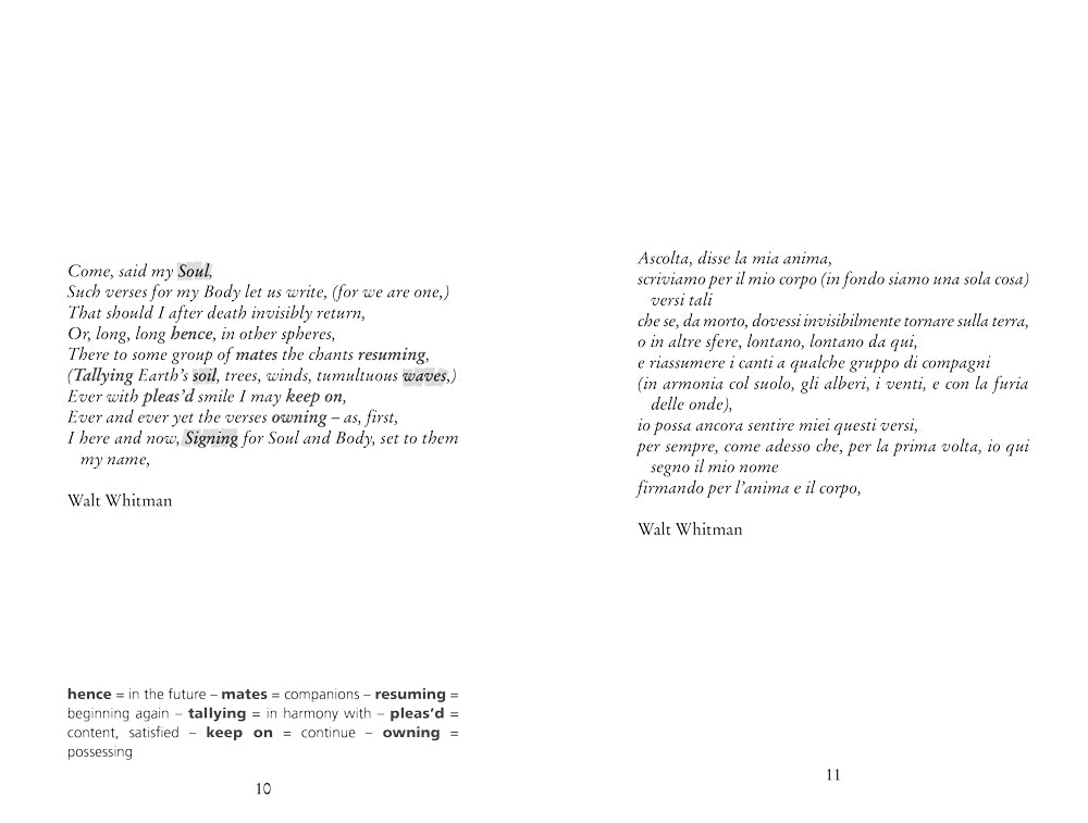 Leaves of Grass. con testo italiano a fronte e note linguistiche