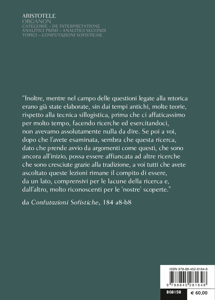 Organon. Testo greco a fronte