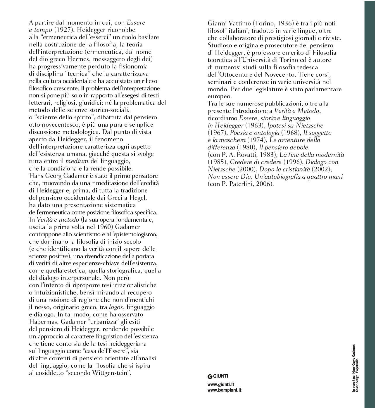 Verità e metodo. Testo tedesco a fronte