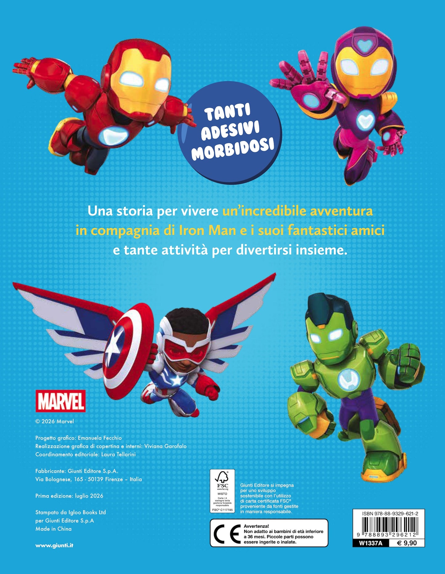 Iron Man Bubble Stickers con tanti adesivi morbidosi