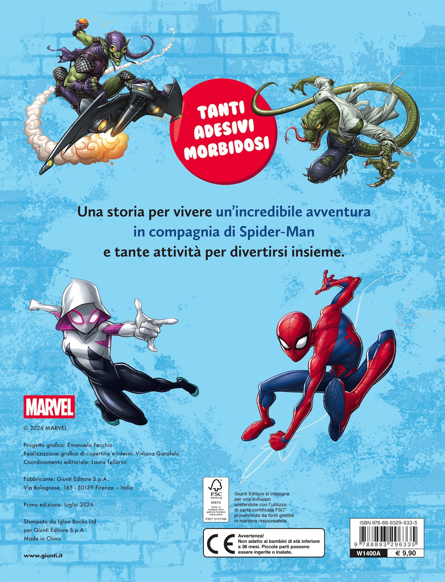 Spiderman Bubble Stickers con tanti adesivi morbidosi