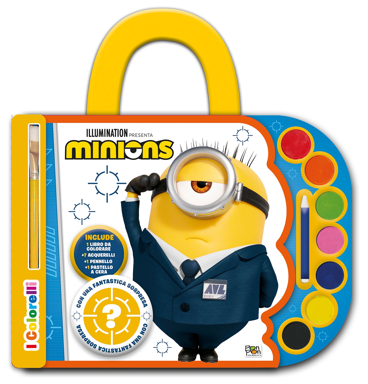 Minions. I colorelli. Valigetta con acquerelli