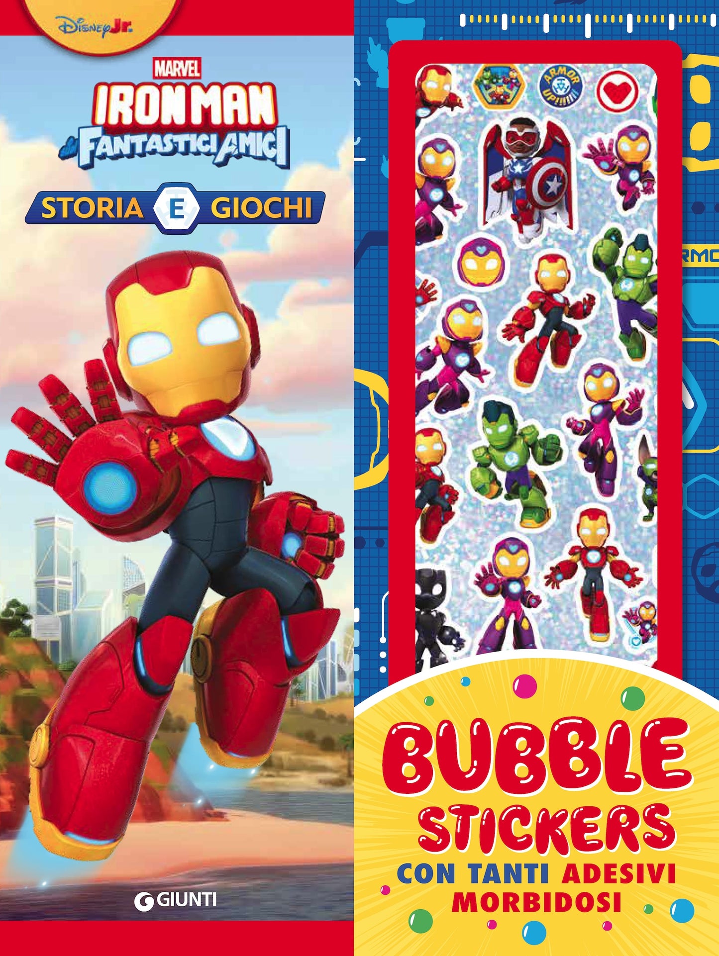 Iron Man Bubble Stickers con tanti adesivi morbidosi