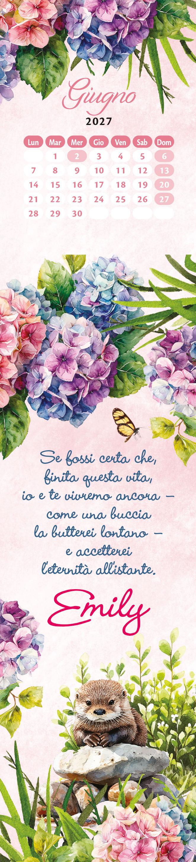 Calendario Emily Poesie 2027 segnalibro (5,5 X 24,5 cm)