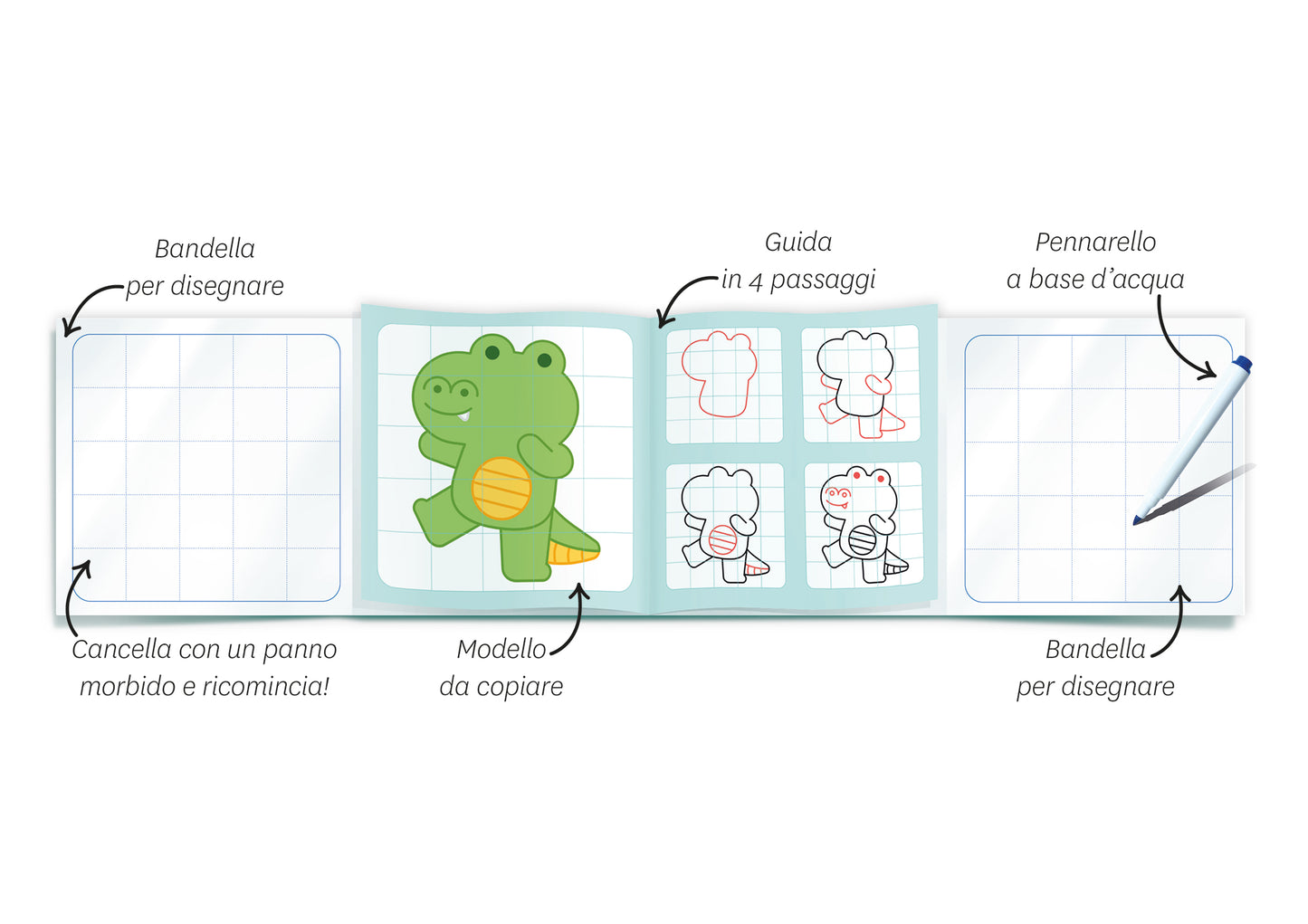 Mondi magici. Disegna in quattro passaggi e ricomincia