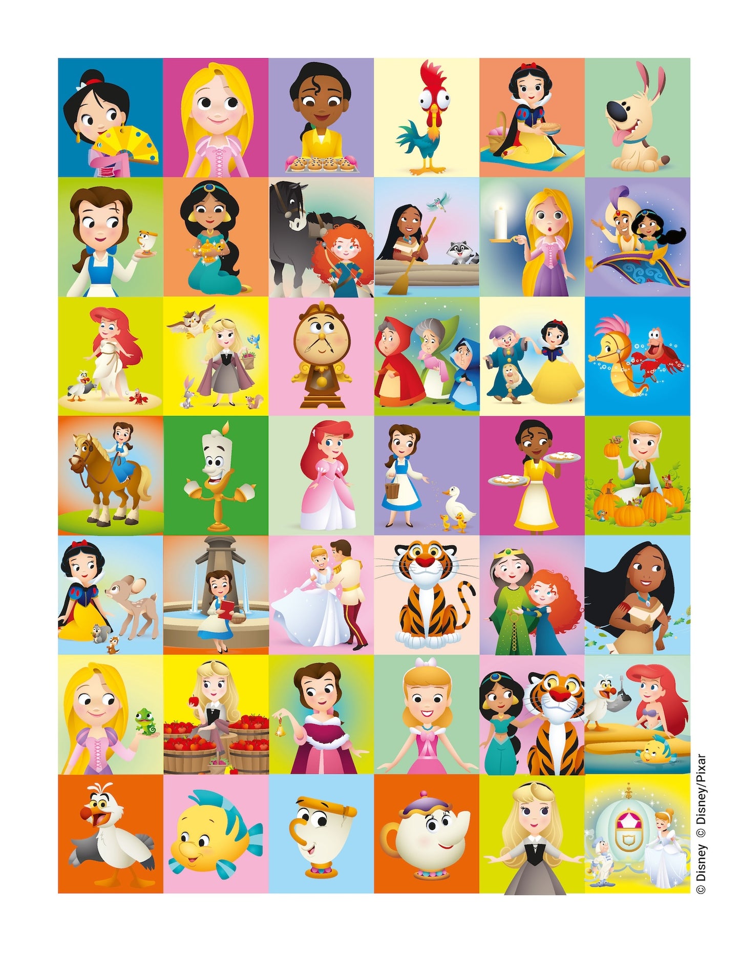 Principesse Disney Mini Staccattacca e colora Cute Stickers. Più di 60 adesivi