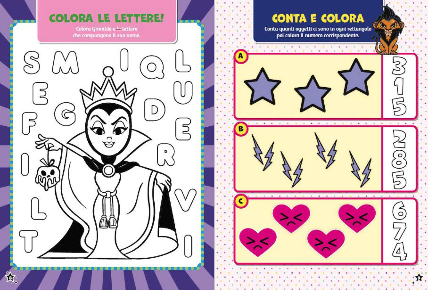 Disney Villains 500 Sticker. Tante attività con personaggi da... brividi