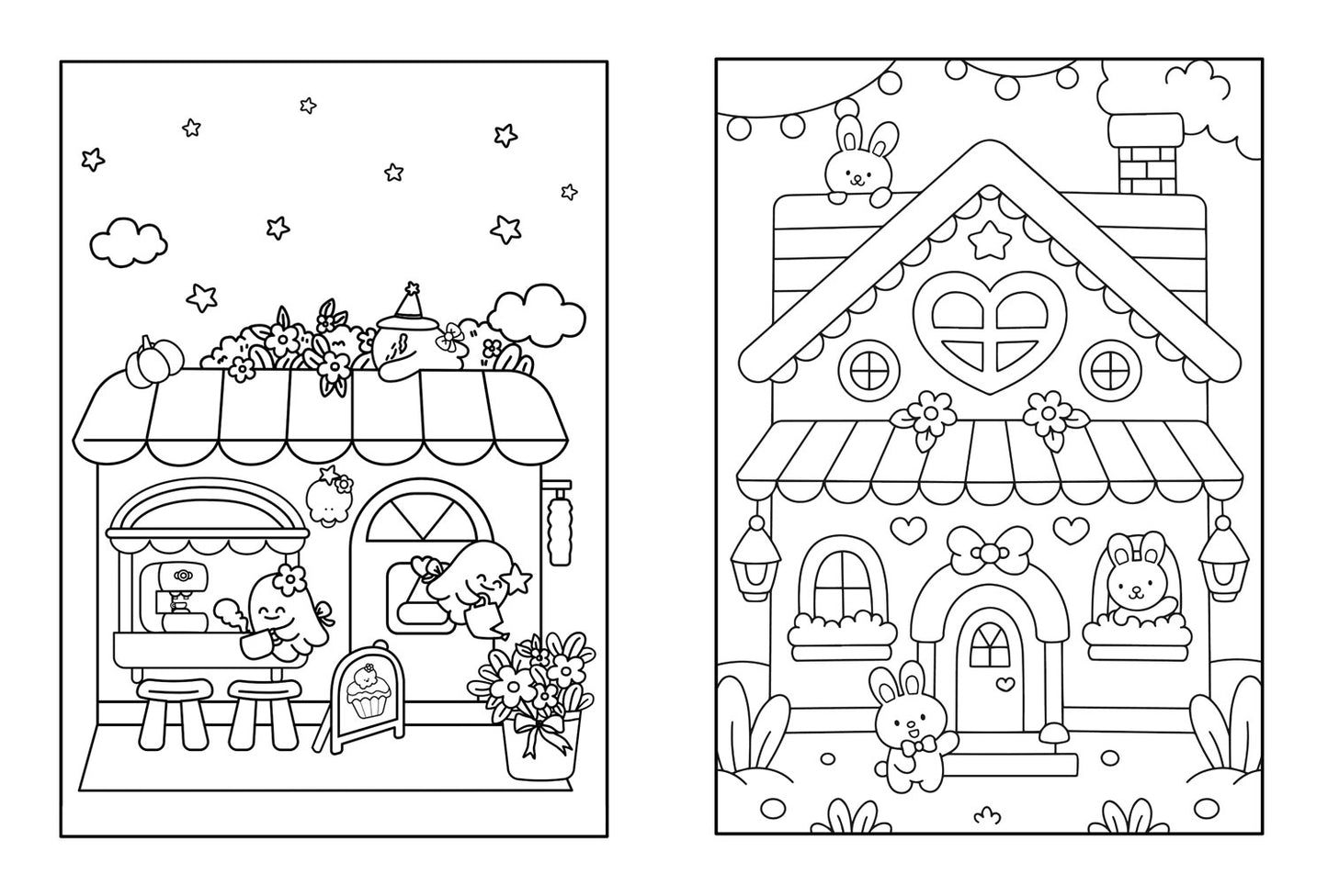 Cozy & cute. Coloring book