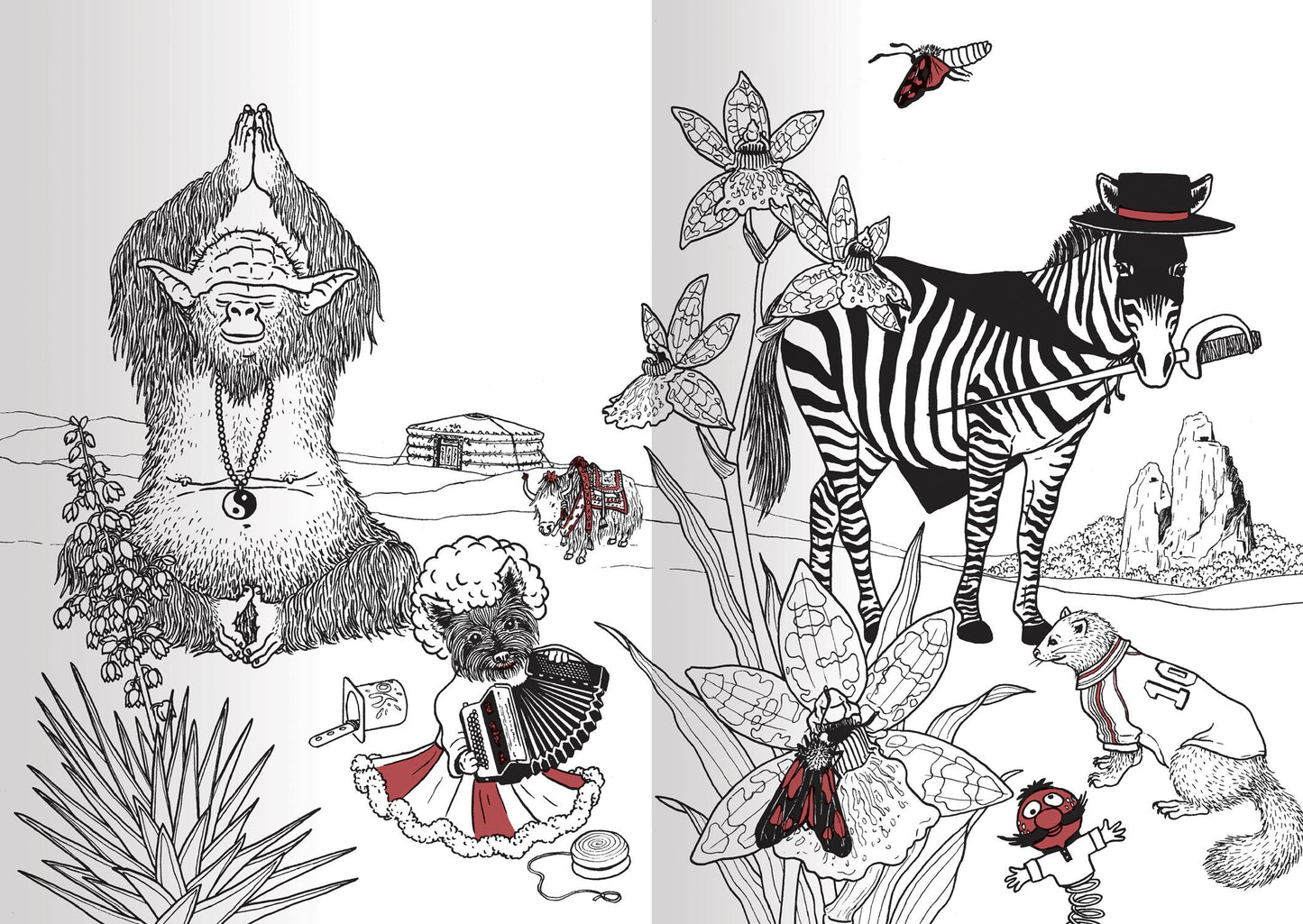 Colora gli animali in maschera