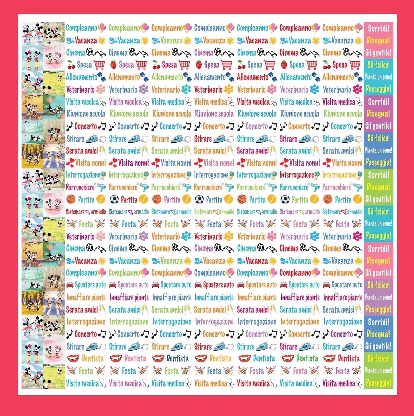 Calendario per la famiglia 2027 Disney