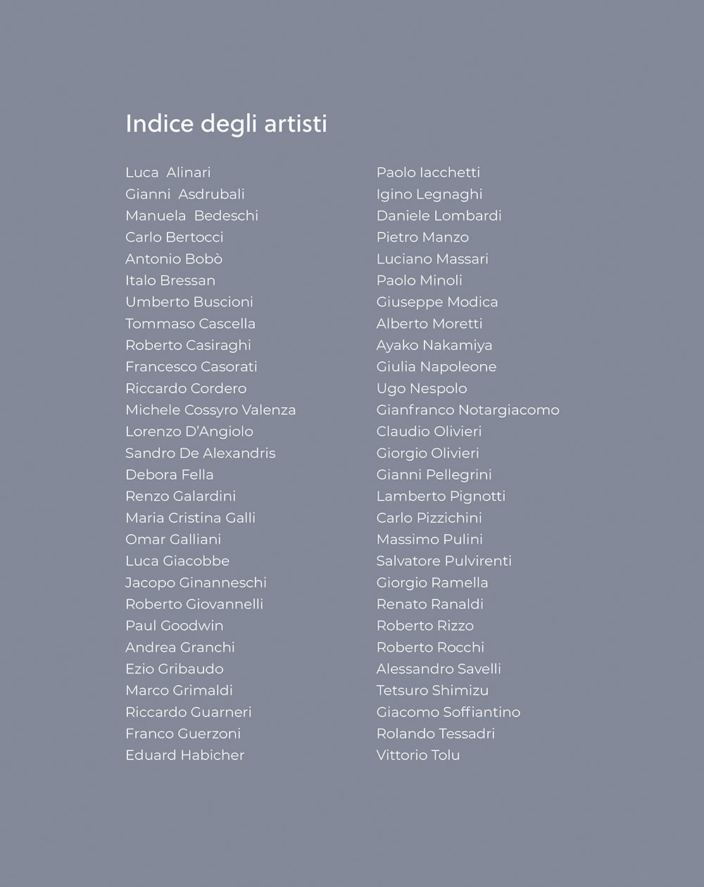Florilegio italiano. Artisti invitano artisti