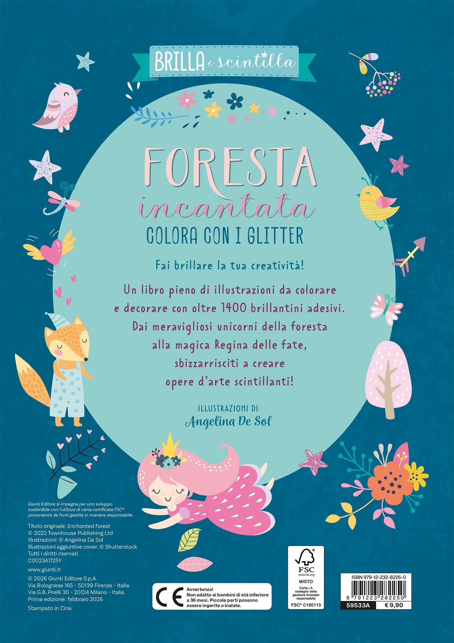 Foresta incantata. Colora con i glitter