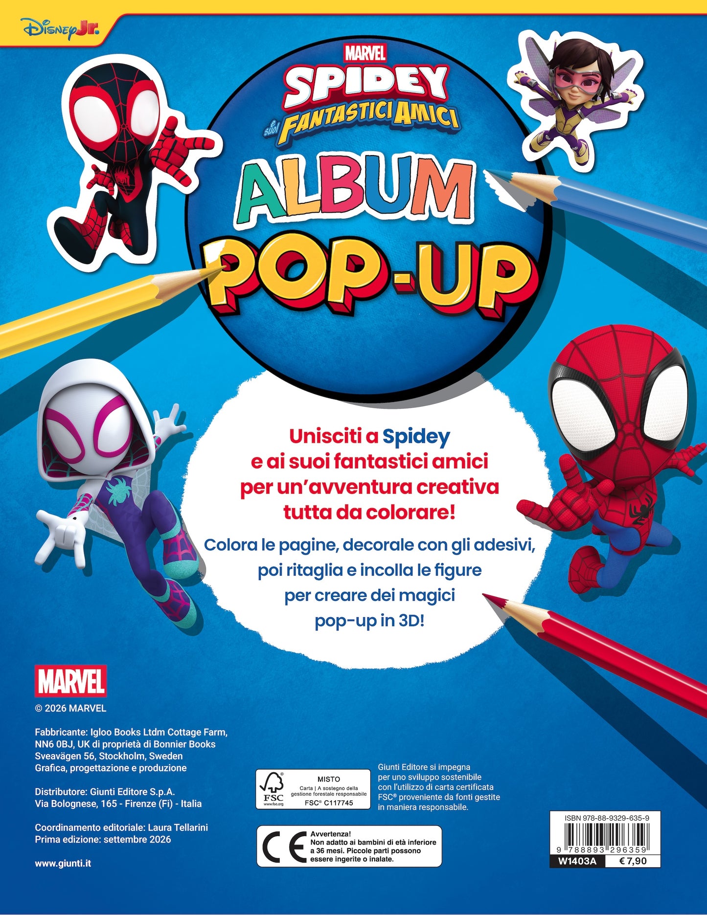 Spidey Album Pop-up. Con più di 80 adesivi