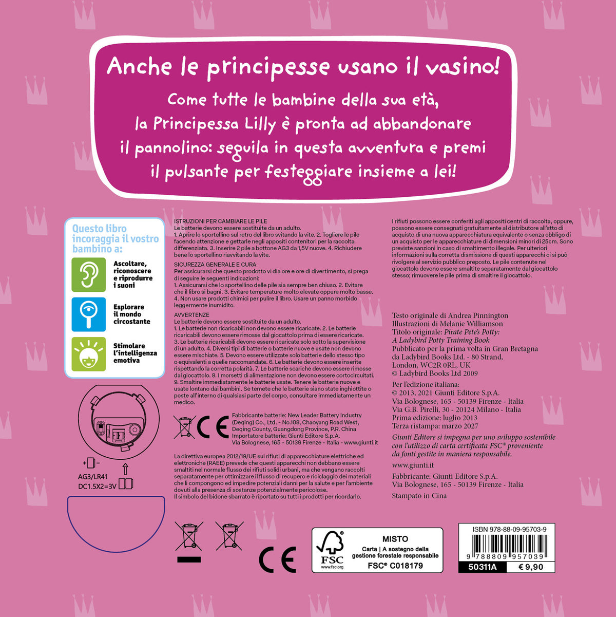 Il vasino della principessa. Premi il pulsante Evviva! Evviva!