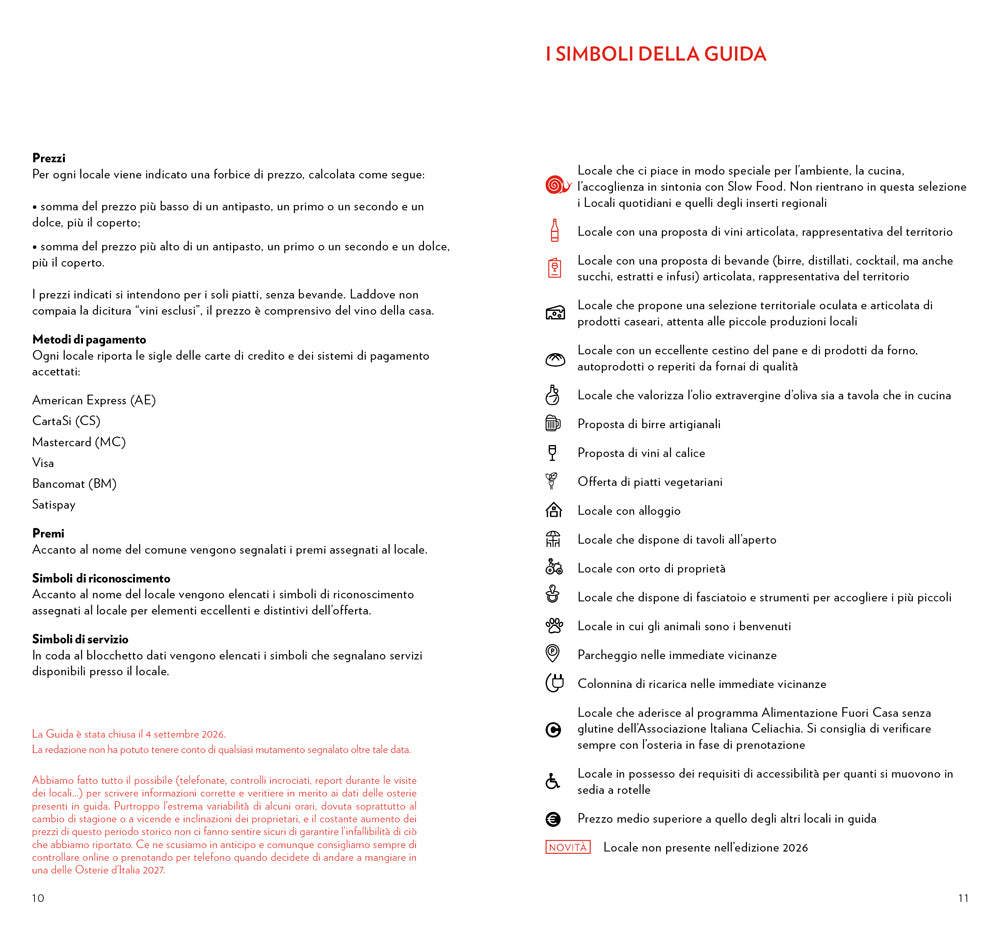 Osterie d'Italia 2027. Sussidiario del mangiarbere all'italiana