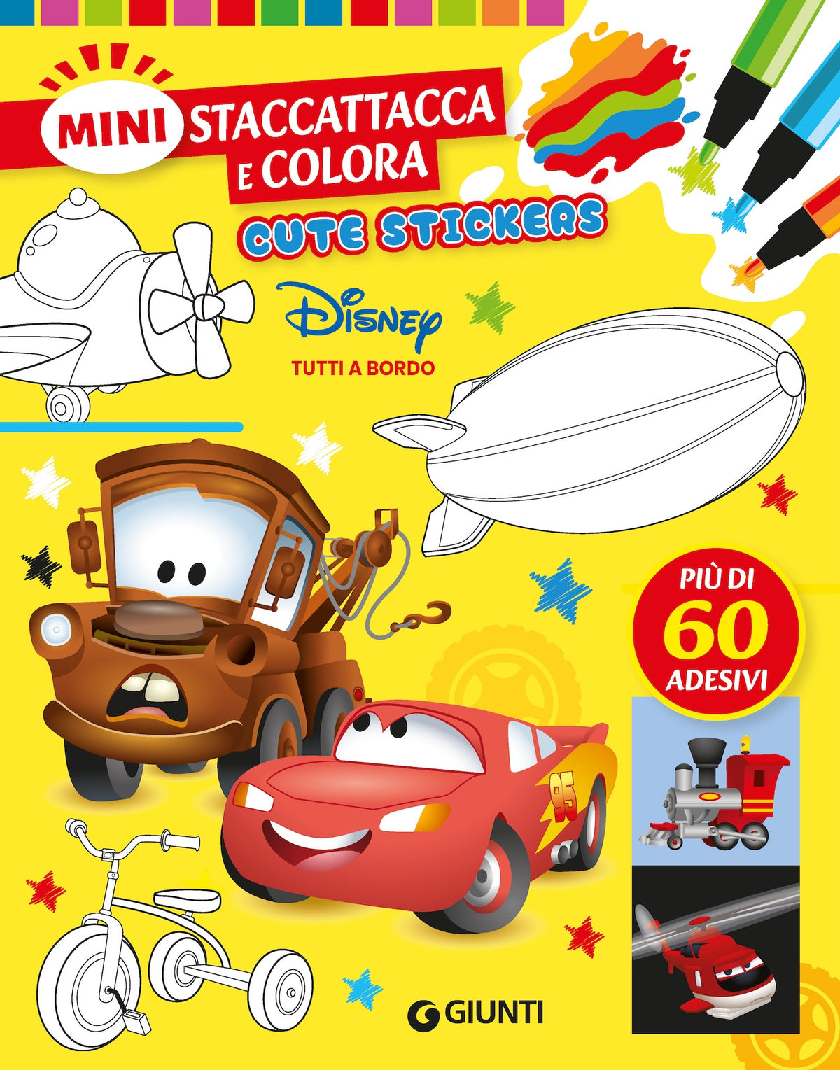 Tutti a bordo Disney Mini Staccattacca e colora Cute stickers. Più di 60 adesivi