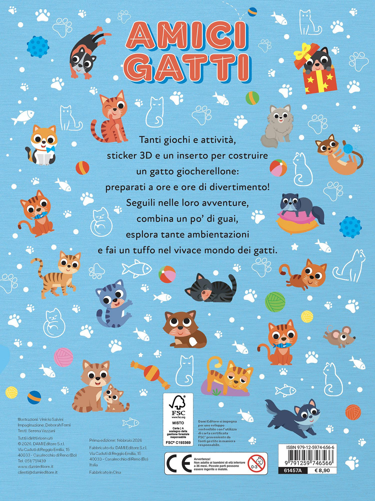 Amici Gatti. Giochi, percorsi, labirinti, coloring