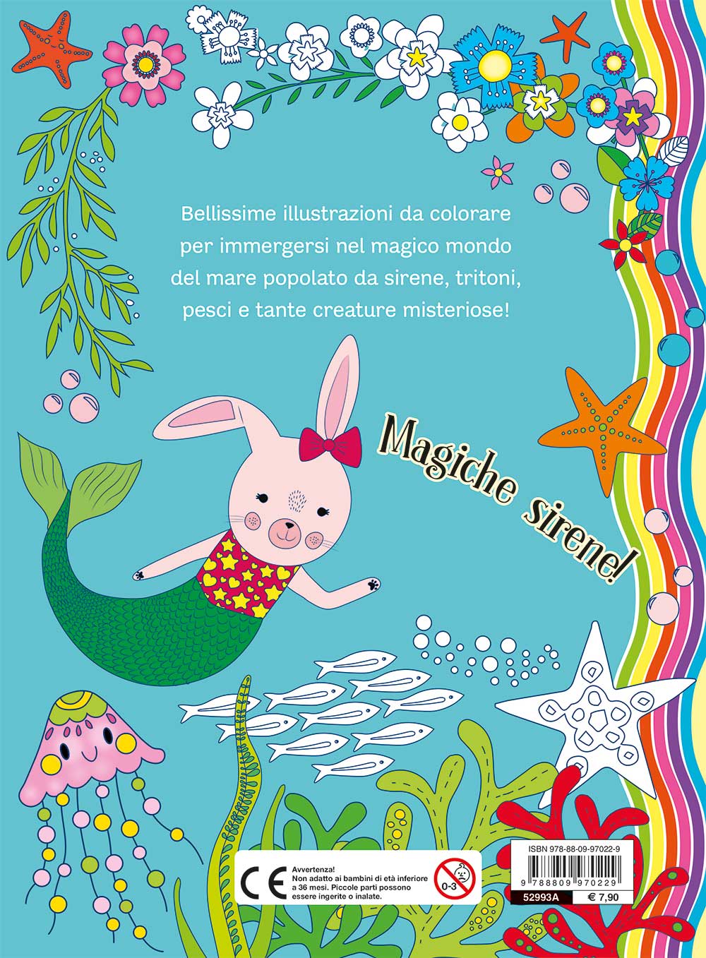 Sirene e creature del mare. Coloring Book