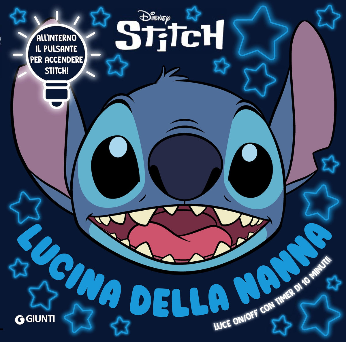 Disney Stitch Lucina della nanna. Luce on/off con timer di 10 minuti