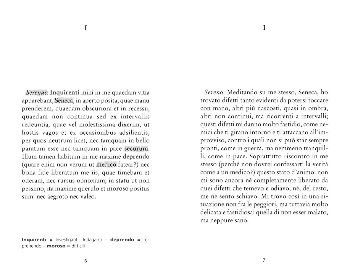 De Tranquillitate Animi - La tranquillità dell'anima. Con testo latino a fronte e note linguistiche