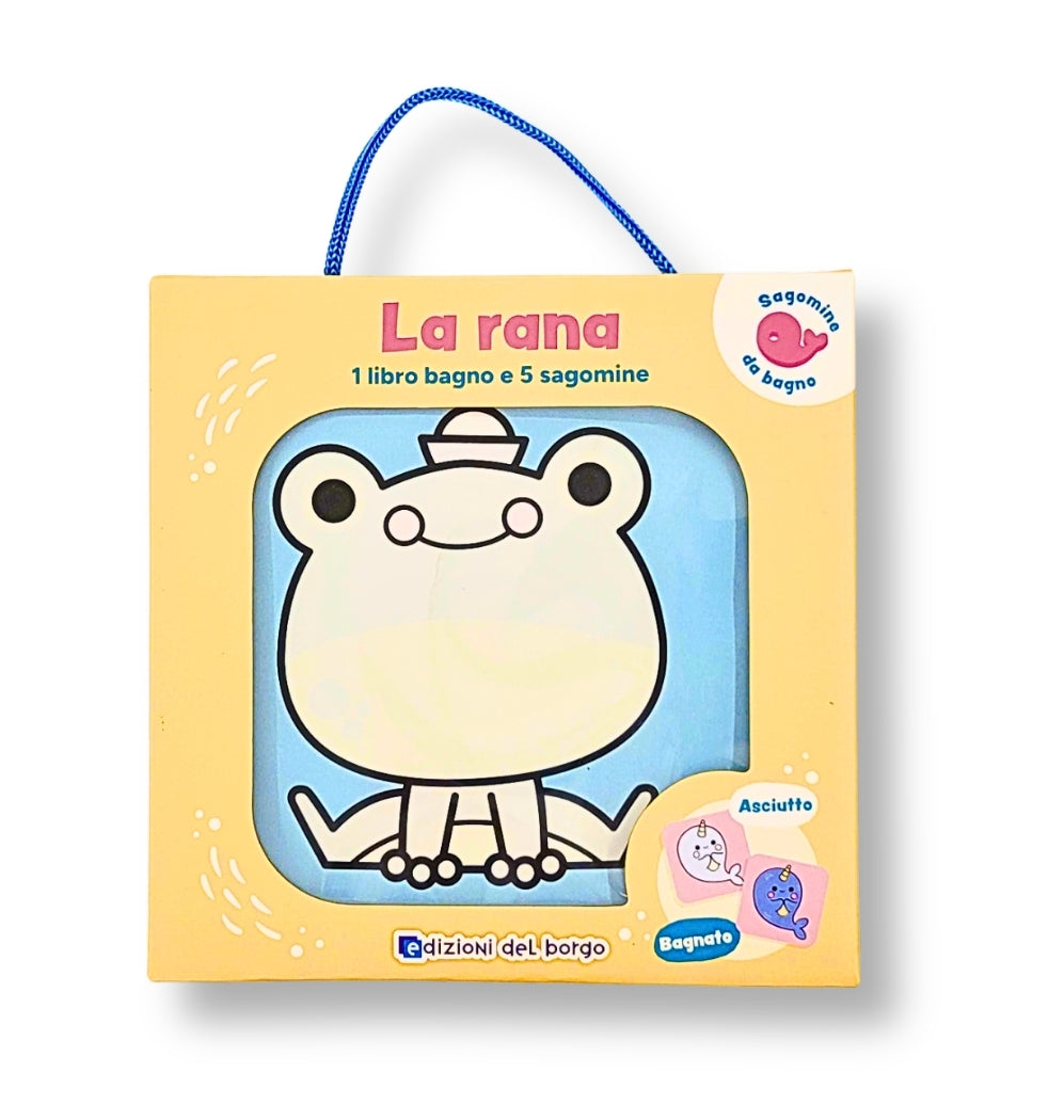 Sagomine da bagno - La rana. 1 libro bagno e 5 sagomine