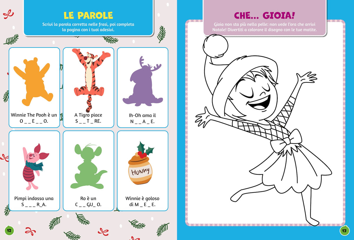 500 Sticker Natale Disney/Pixar. Tante attività per un Natale in allegria