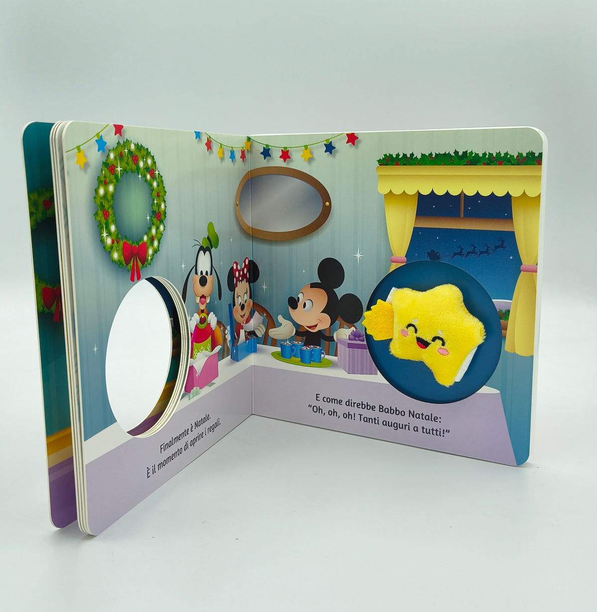 Babbo Natale Toccalibro sonoro Disney baby. Con stellina magnetica