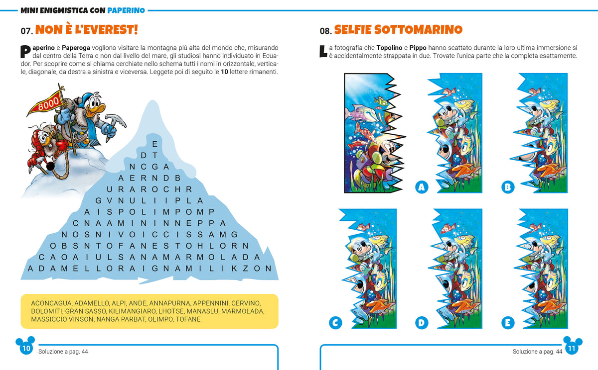 Mini Enigmistica con Paperino