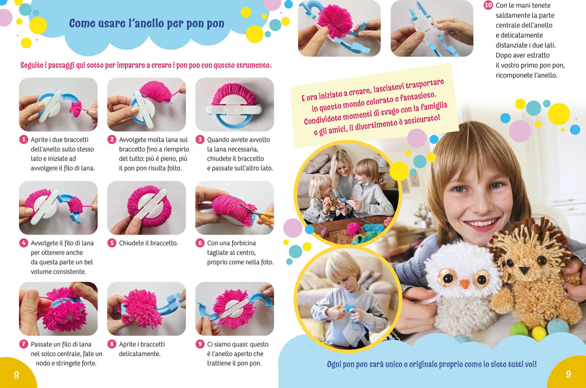 Animaletti pon pon. Crea i tuoi morbidi peluche!