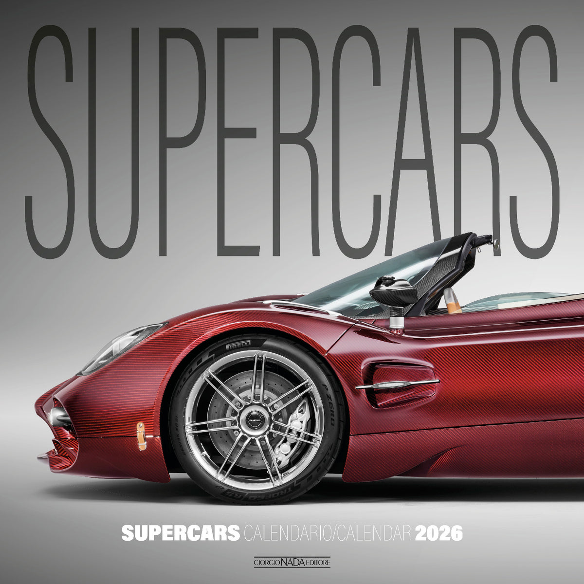 SUPERCARS CALENDARIO / CALENDAR 2026 (ed. ita-ing) da parete (30 x 30 cm)