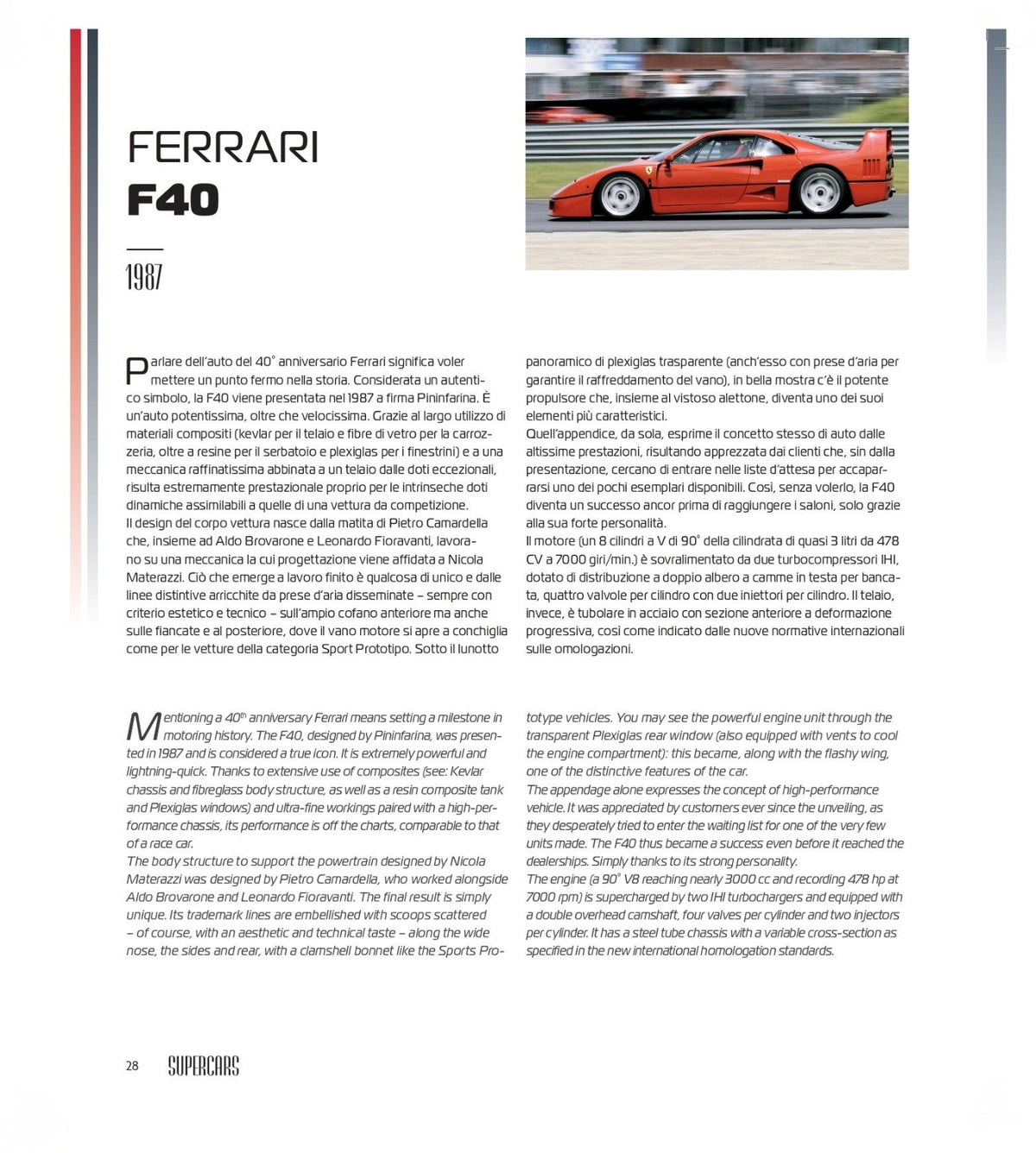 SUPERCARS (ed. ITA/ING). Dagli anni Settanta ad oggi / From the Seventies to the present
