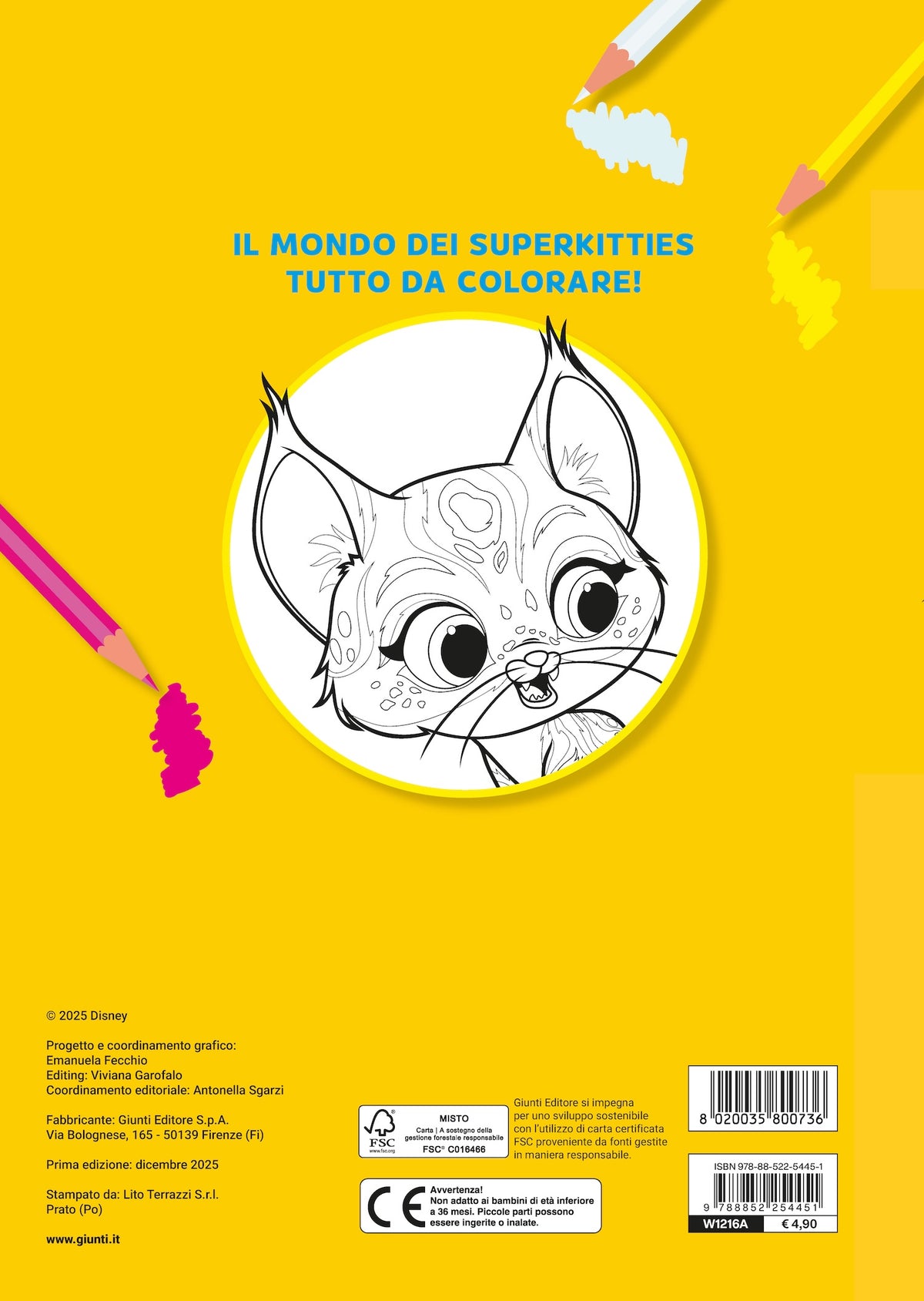 Super Kitties Primo album da colorare. Zampette coraggiose