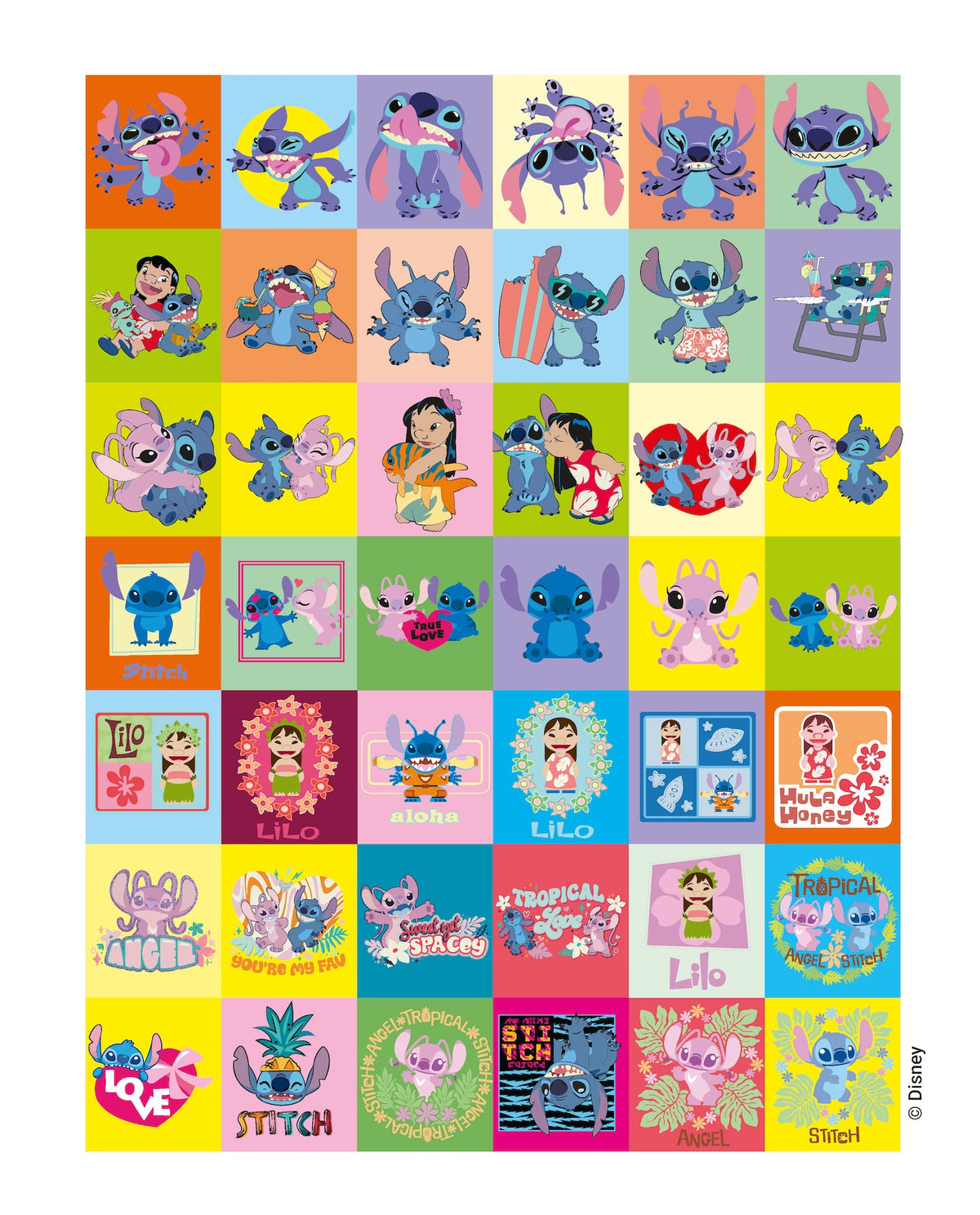 Stitch Mini Staccattacca e colora. Più di 60 adesivi