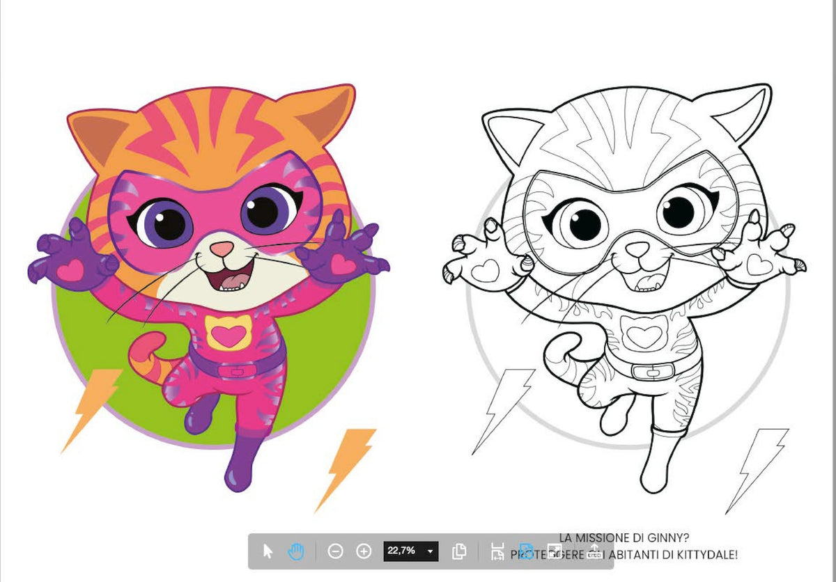 Super Kitties Primo album da colorare. Zampette coraggiose